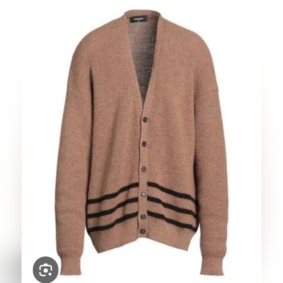 DSQUARED2 Other - NWT Dsquared2 Men's Tan Cardigan Sweater, Size Medium, Made In Italy